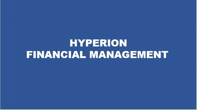 HFM Online Training