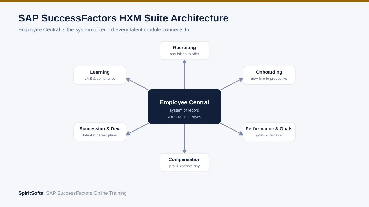 SAP SuccessFactors online training course overview and HXM Suite learning modules