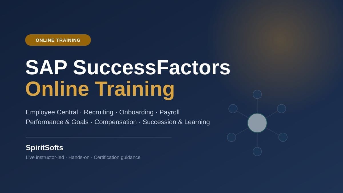 SAP SuccessFactors online training course overview and HXM Suite learning modules